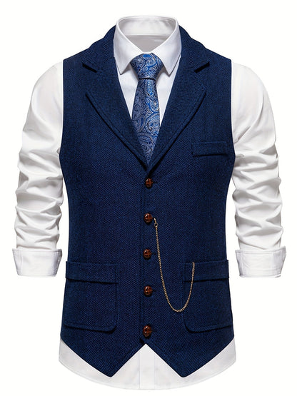 Klassiek Tweed Herenvest Voor Heren Uitstraling – HARRIS