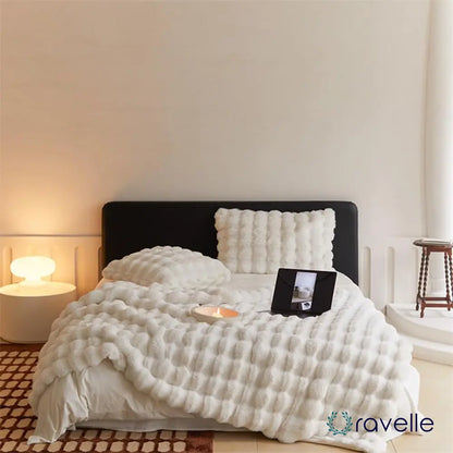 RABBIT FAUX-FUR - Luxe zachte plaid van imitatiebont