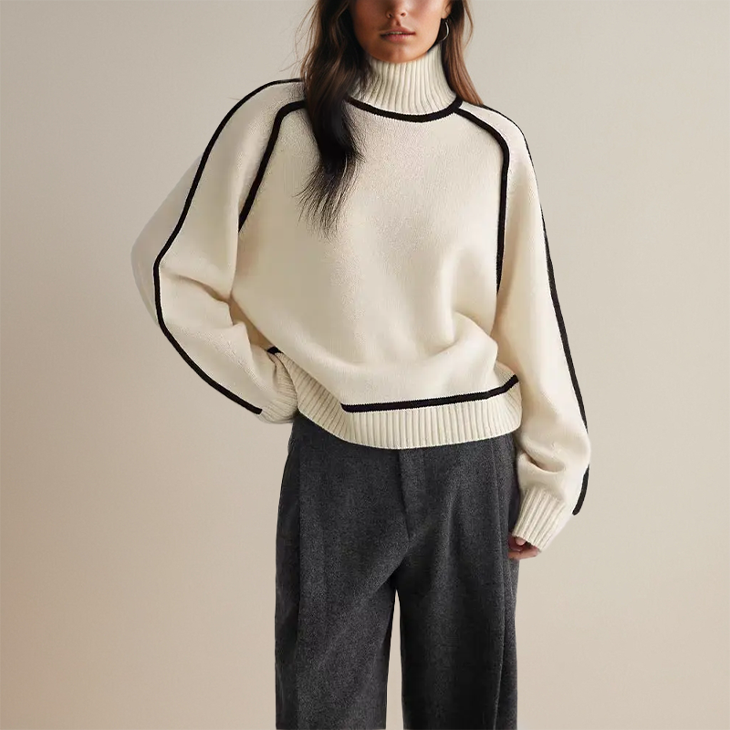Coltrui met chic col en biezen voor dames met comfort – NX