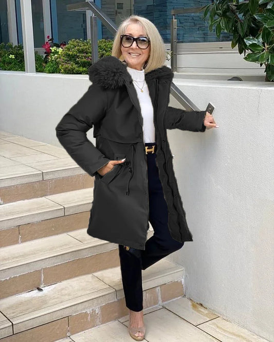 Oversized winterjas voor dames met warme voering - VELATOR