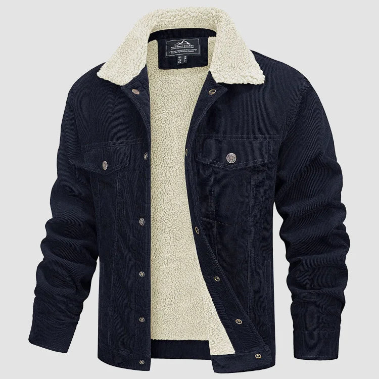 Moderne corduroy jas voor heren met slim pasvorm – NOVAWEAR