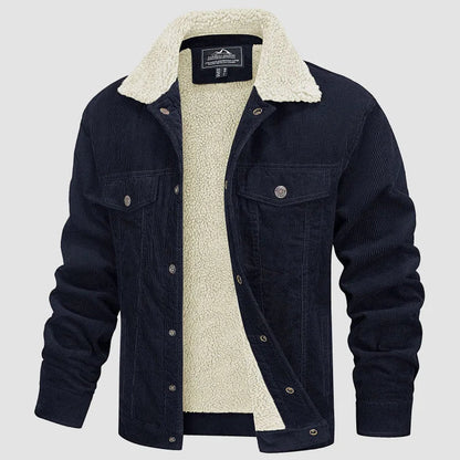 Moderne corduroy jas voor heren met slim pasvorm – NOVAWEAR