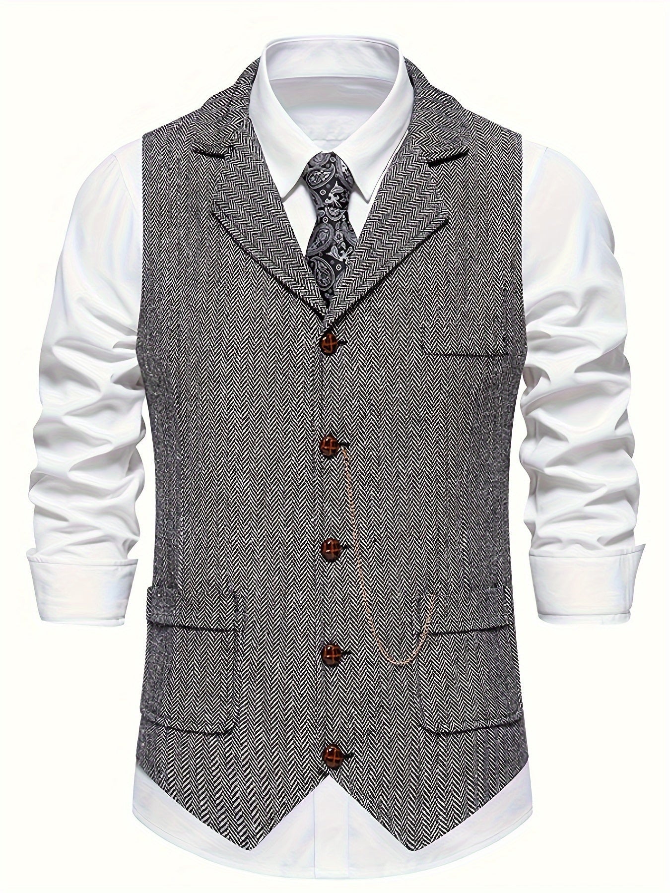Klassiek Tweed Herenvest Voor Heren Uitstraling – HARRIS
