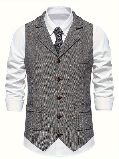 Klassiek Tweed Herenvest Voor Heren Uitstraling – HARRIS