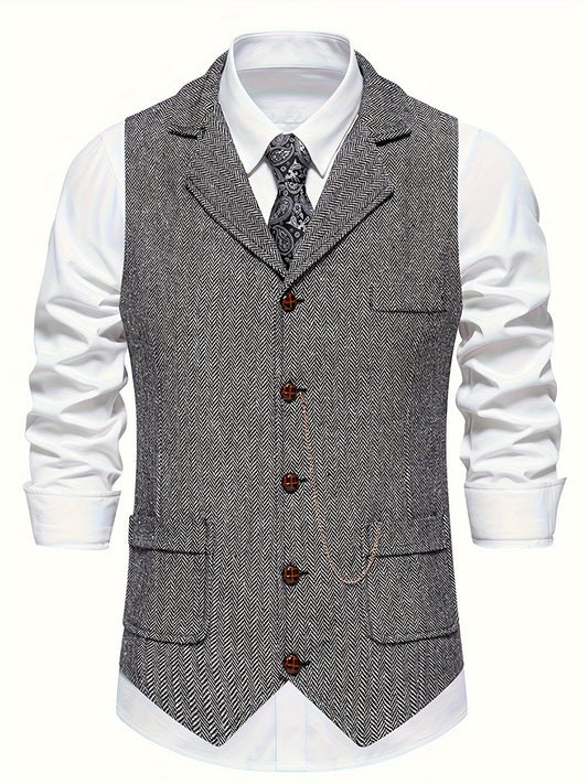 Klassiek Tweed Herenvest Voor Heren Uitstraling – HARRIS