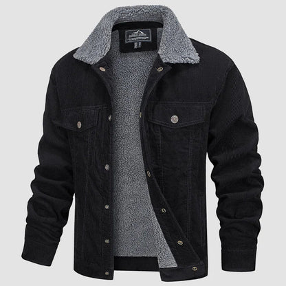 Moderne corduroy jas voor heren met slim pasvorm – NOVAWEAR