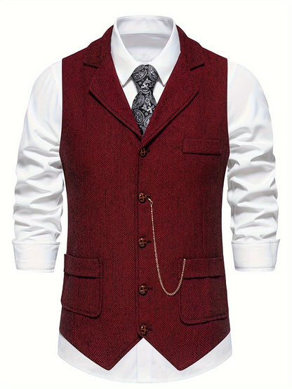 Klassiek Tweed Herenvest Voor Heren Uitstraling – HARRIS
