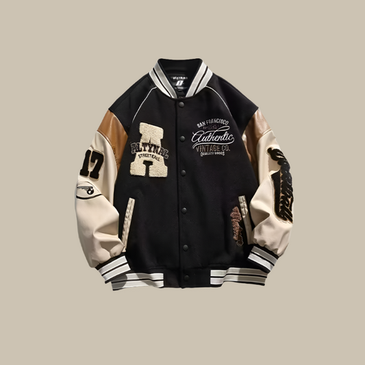 Vintage baseball jack voor heren met oversized – NEVO
