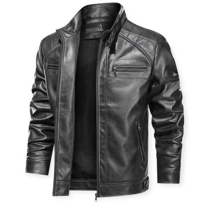 Leren jack met meerdere zakken voor een stoere look – NOVA