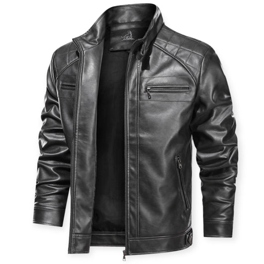 Leren jack met meerdere zakken voor een stoere look – NOVA