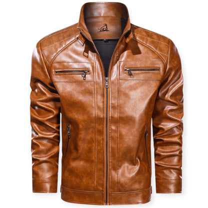 Leren jack met meerdere zakken voor een stoere look – NOVA