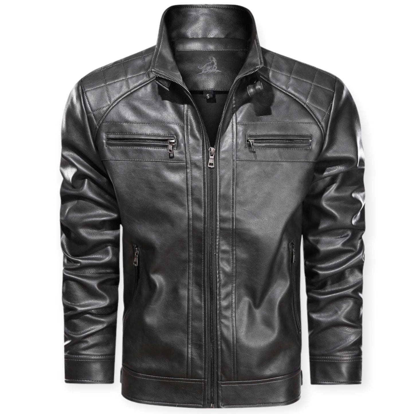 Leren jack met meerdere zakken voor een stoere look – NOVA