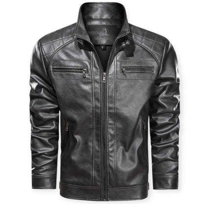 Leren jack met meerdere zakken voor een stoere look – NOVA