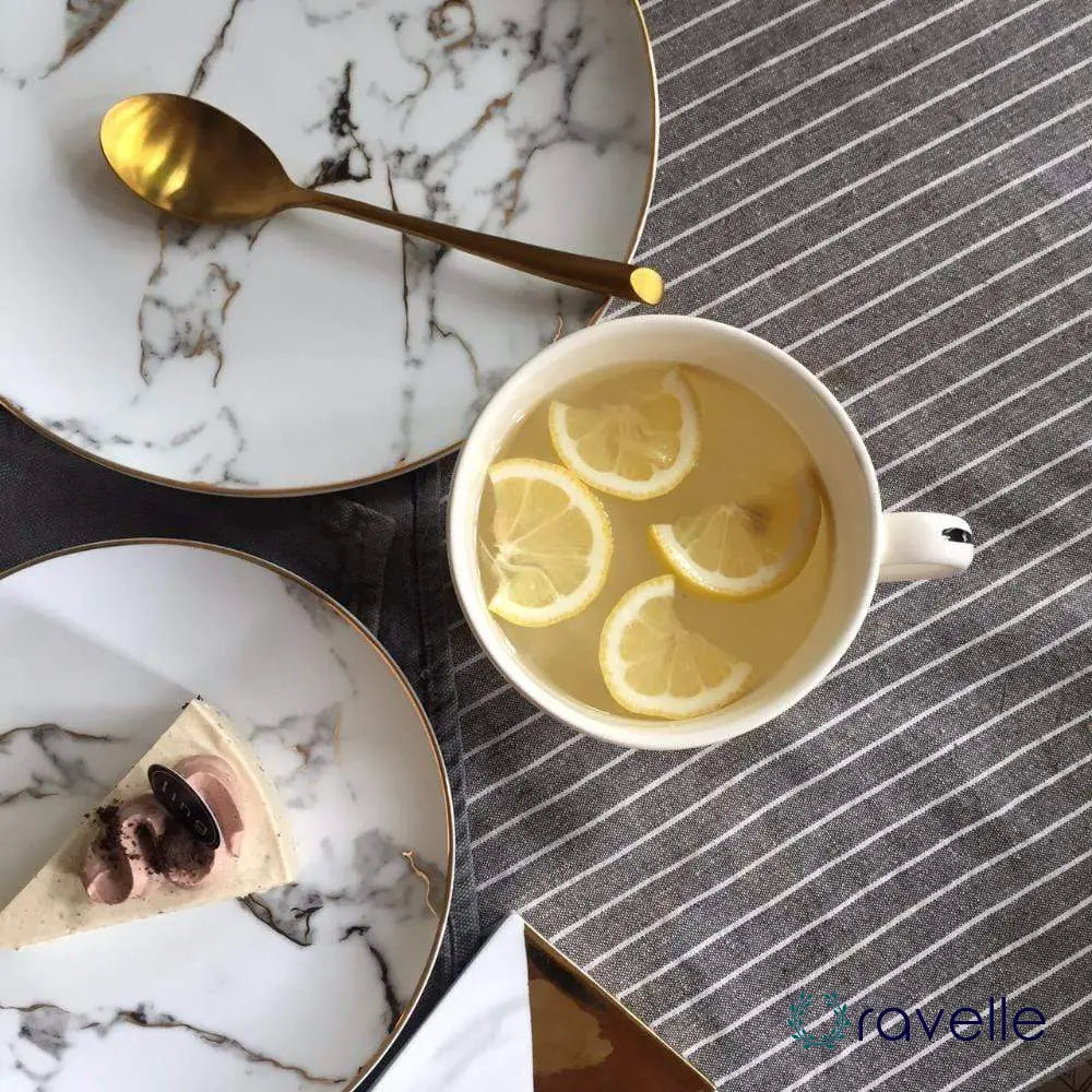 MARBLE - Luxe marmeren print bord, tijdloze elegantie voor elke maaltijd