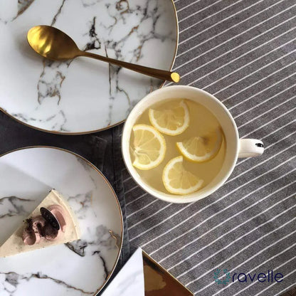 MARBLE - Luxe marmeren print bord, tijdloze elegantie voor elke maaltijd