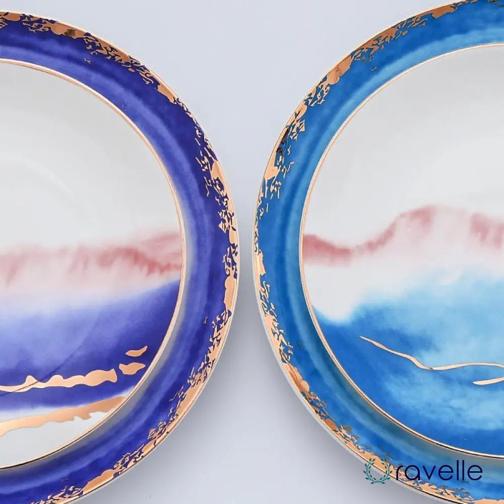 VAN GOGH - Luxe porseleinen borden collectie met vergulde rand