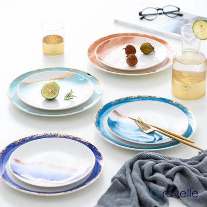 VAN GOGH - Luxe porseleinen borden collectie met vergulde rand