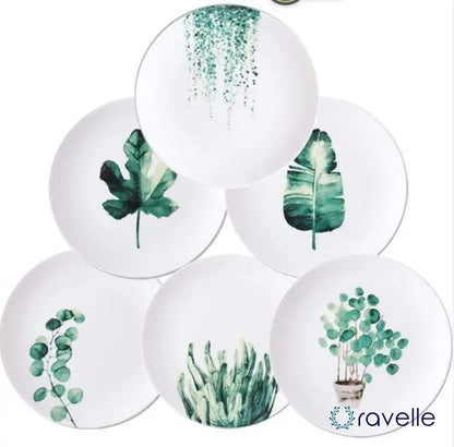 PLANTAE - Luxe porseleinen borden collectie met vergulde afwerking