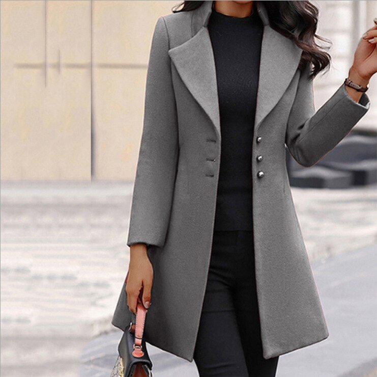 Elegante damesjas met knoopsluiting voor dames – AURIGA