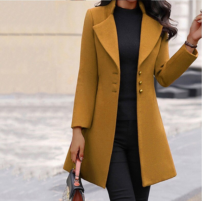 Elegante damesjas met knoopsluiting voor dames – AURIGA